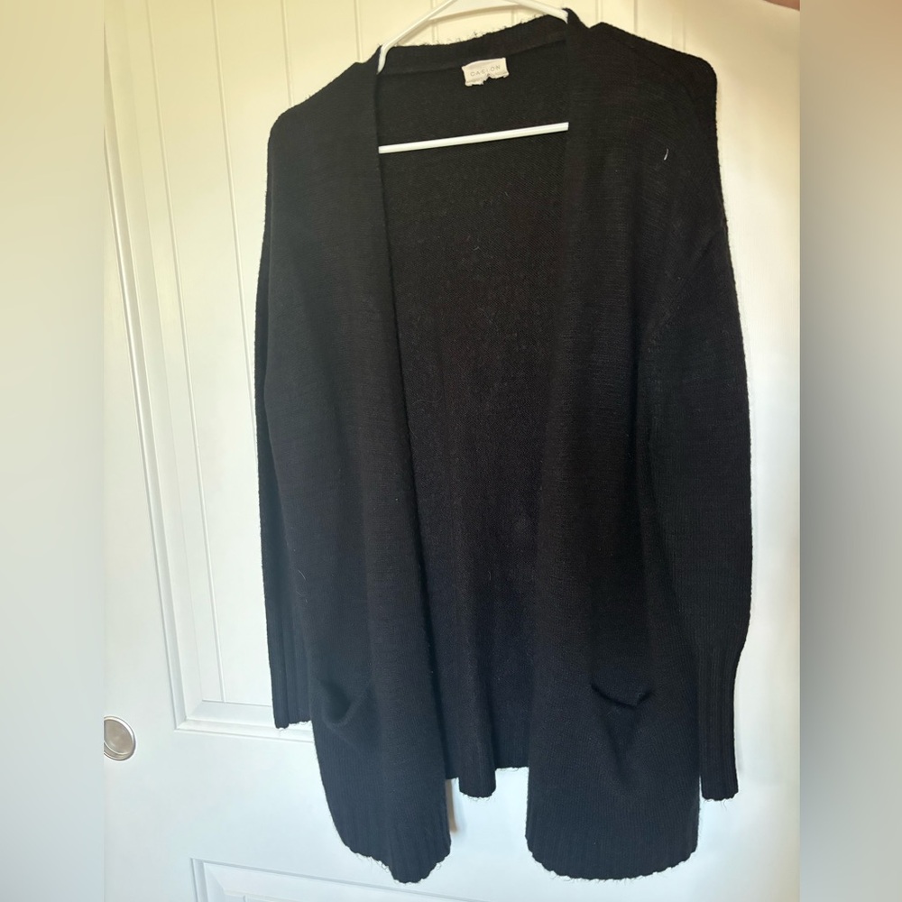 Black Caslon cardigan